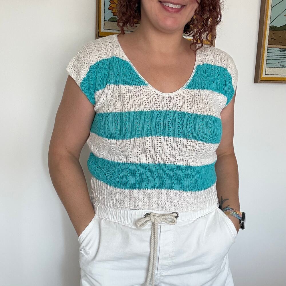 Vintage 80s Marissa stripe sweater Large